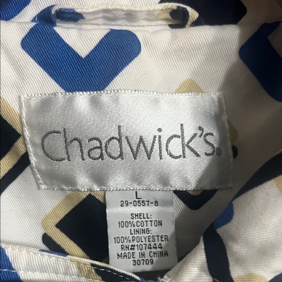 Chadwicks Blue and Black Geometric Jacket - Picture 2 of 8